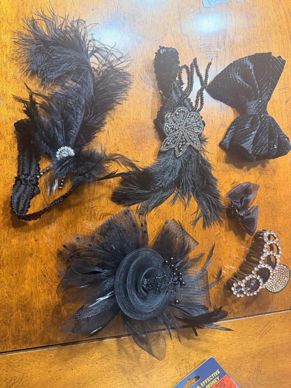 Unbranded 1920s Flapper Headpiece and Hair Accessories Lot